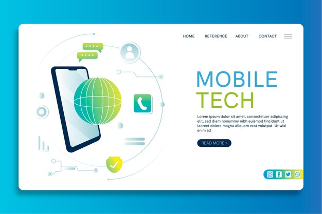 Mobile tech seo landing page template