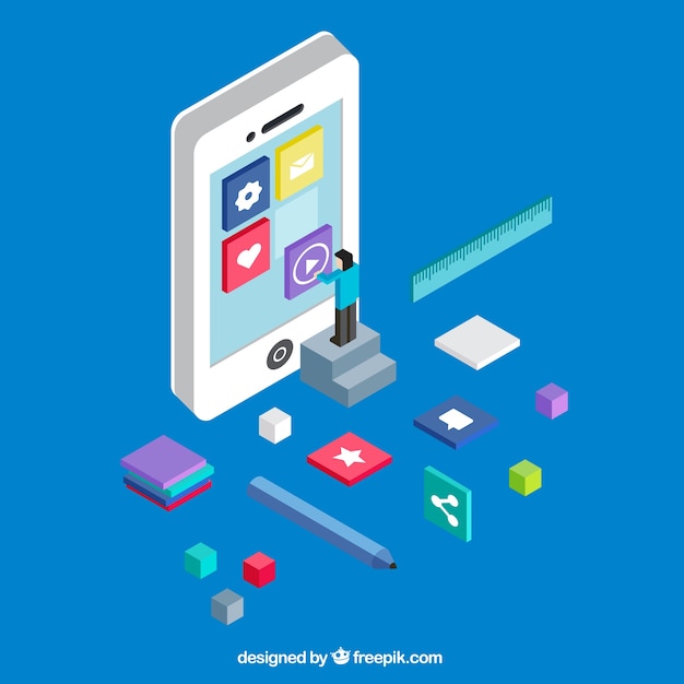 Free vector mobile user experience