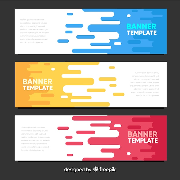 Free Vector modern abstract banners with flat design