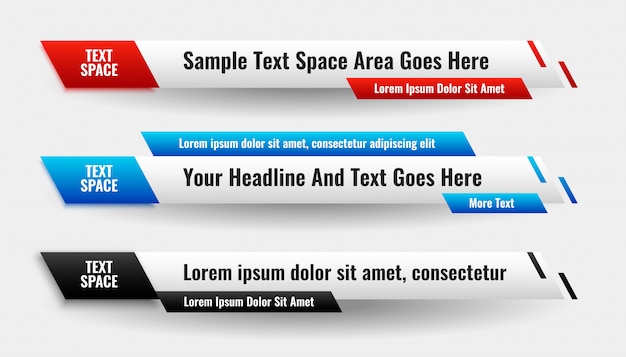 Modern abstract lower third stylish banner design