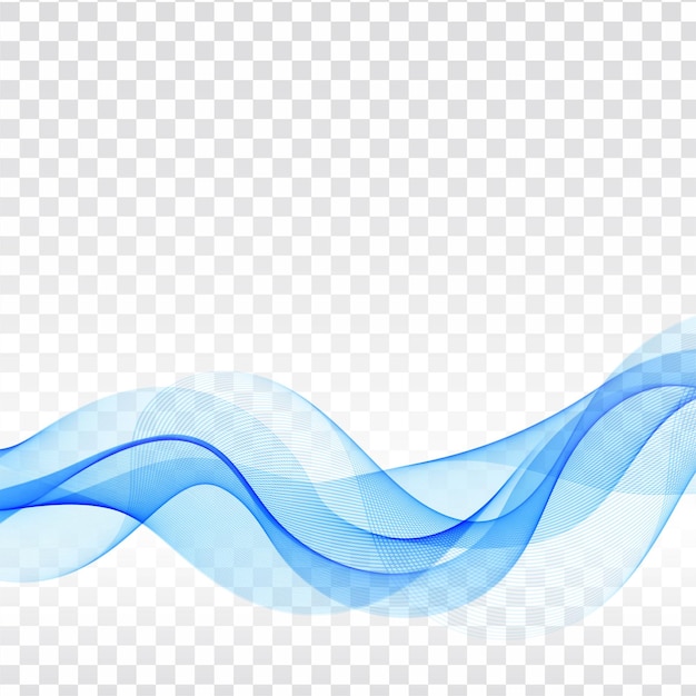 Free Vector modern blue wave transparent background