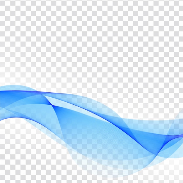 Free vector modern blue wave transparent background