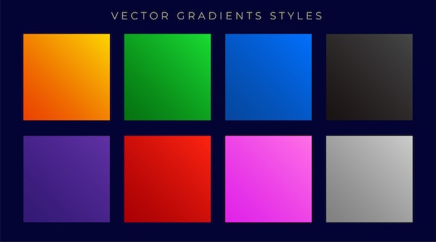 Free Vector modern bright colorful gradients set