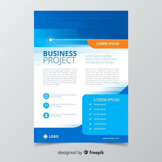 Free vector modern business flyer concept