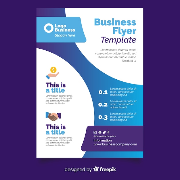 Modern business flyer template