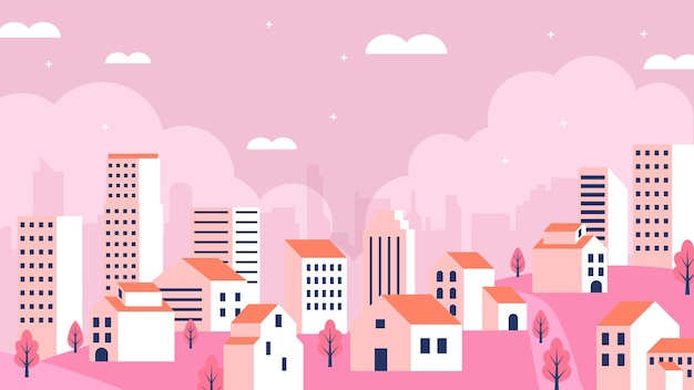 Free vector modern city illustration