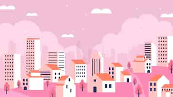 Free vector modern city illustration