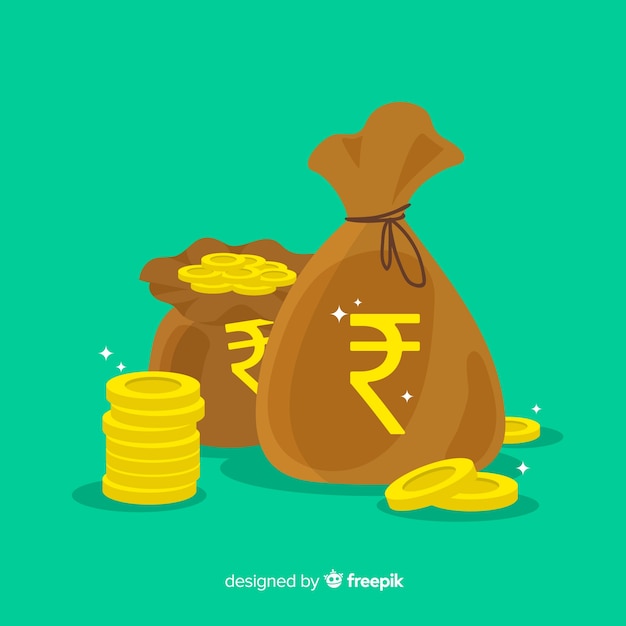 Free Vector modern composition of indian rupees