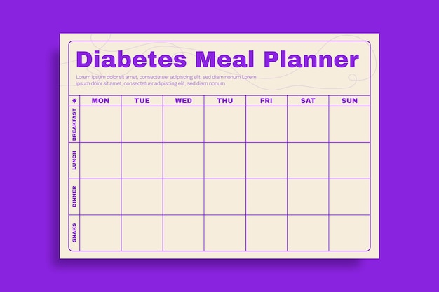 Modern diabetes meal planner