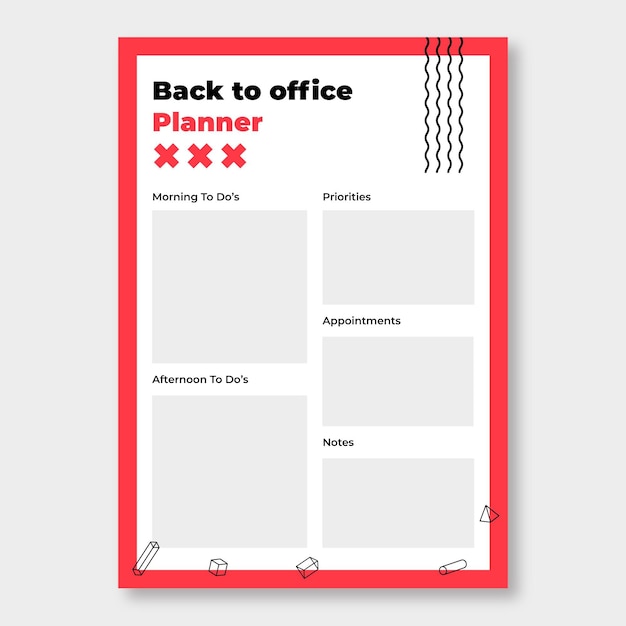 Modern duotone back to office planner