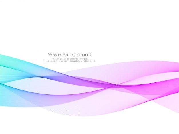 Free Vector modern elegant colorful wave design