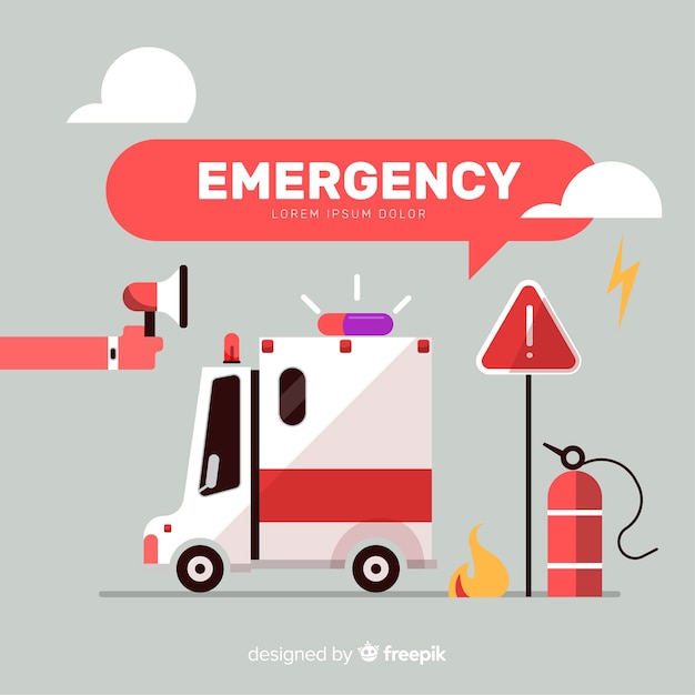 Free Vector modern emergency composition