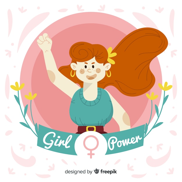 Free Vector modern feminism concept with flat design