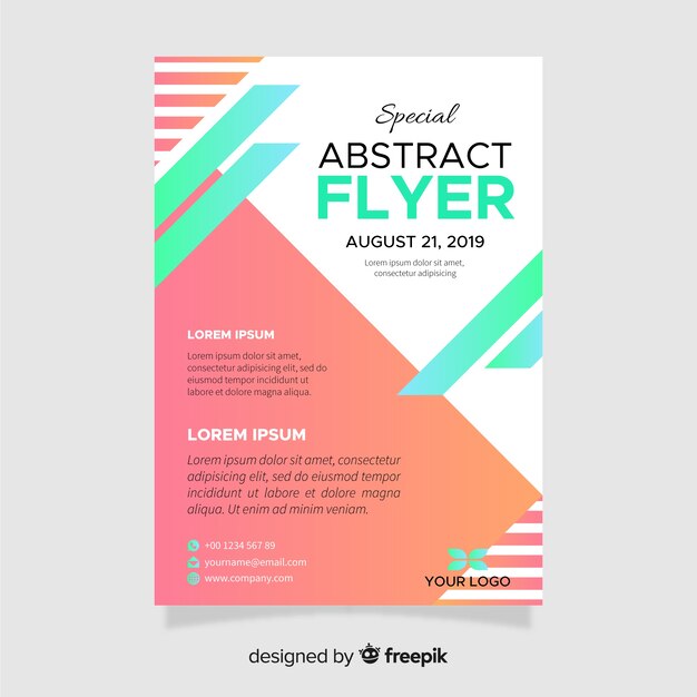 Modern flyer template with abstract design