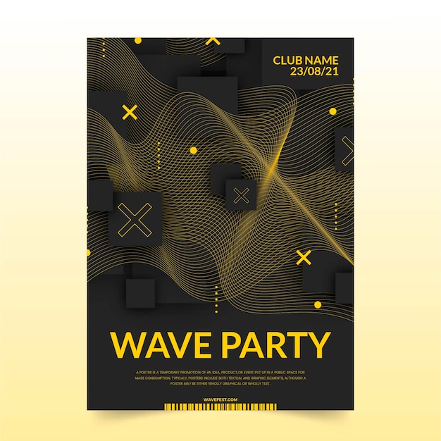 Free Vector modern geometric dark trendy lines poster