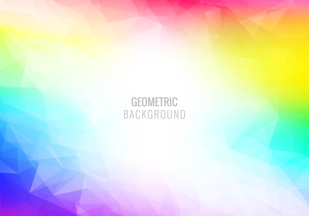 Free vector modern geometric rainbow colorful triangle shape background