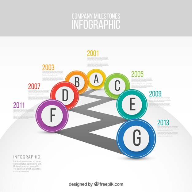 Modern infographic with colorful circles