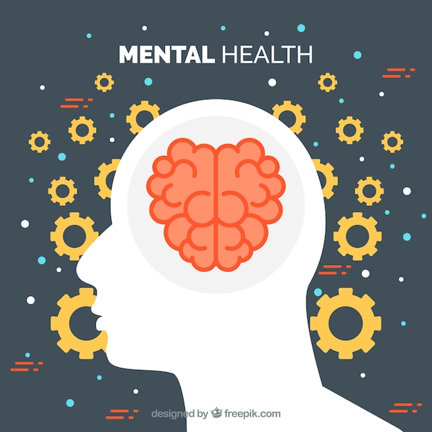 Free Vector modern mental health concept with flat design