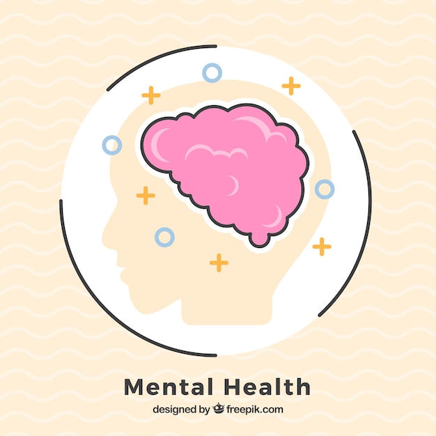 Free Vector modern mental health concept with flat design