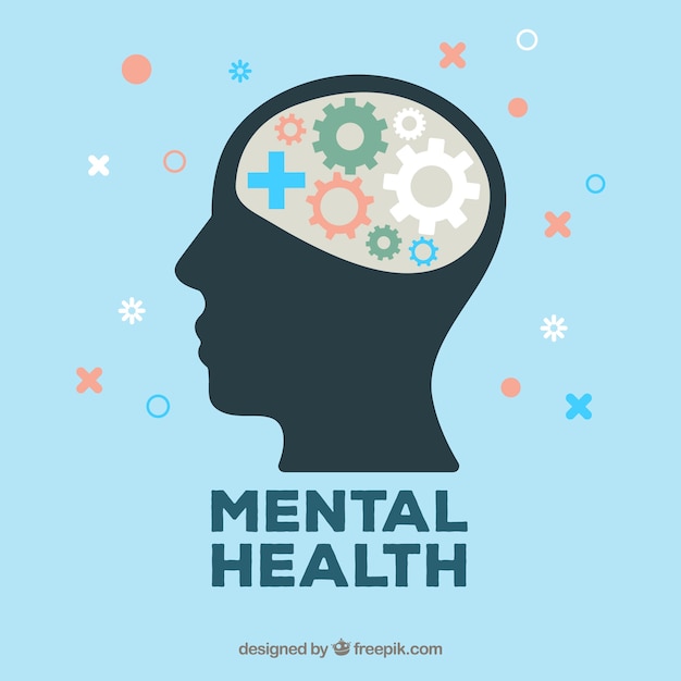 Free Vector modern mental health concept with flat design