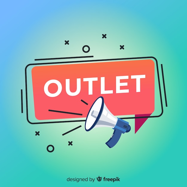 Free Vector modern outlet composition with flat design