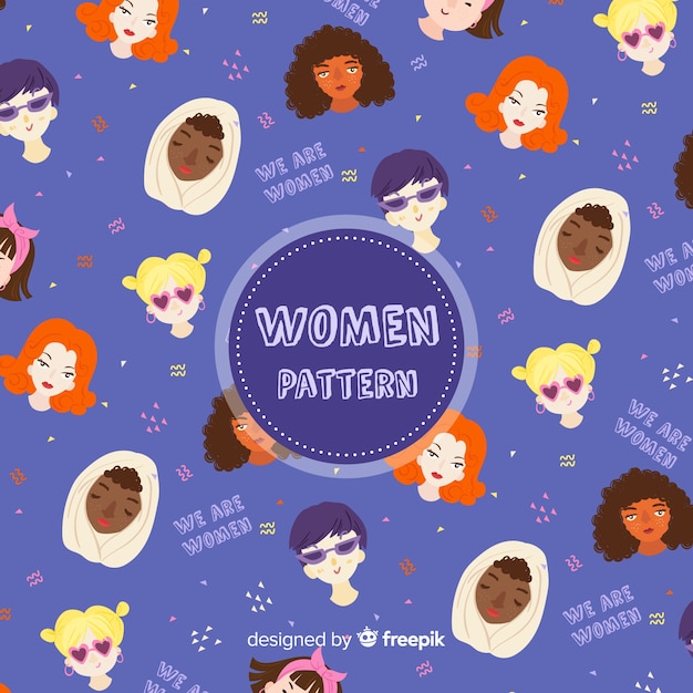 Free vector modern pattern of international group of women