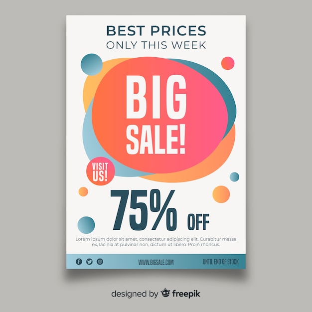 Modern sale flyer template