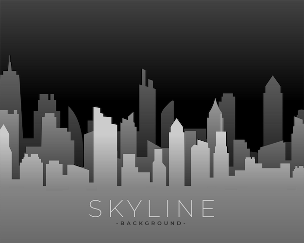 Free vector modern skyline building background for tourism