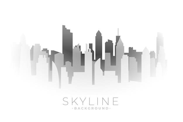 Free vector modern skyline building banner with eye catching view