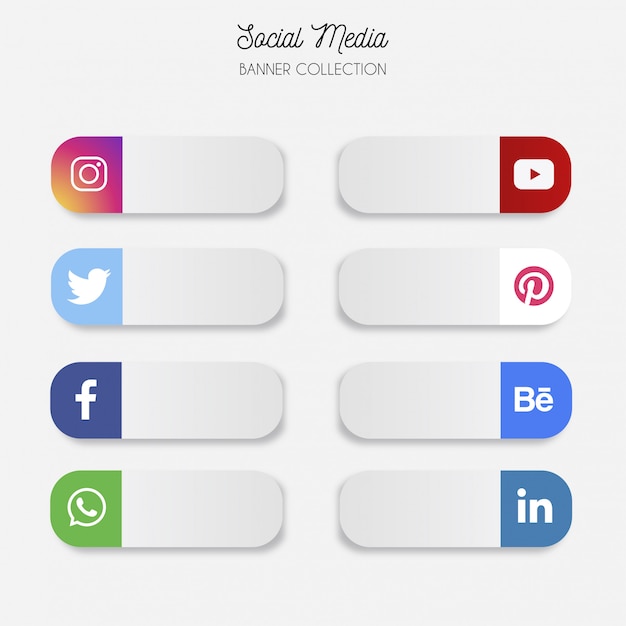 Free vector modern social media banner