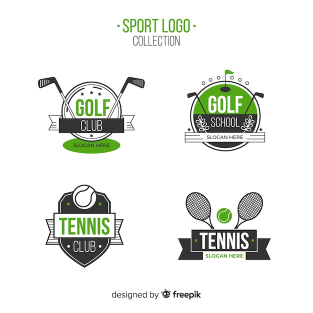 Free vector modern sport logo collection