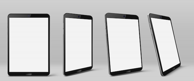 Free vector modern tablet computer with blank screen
