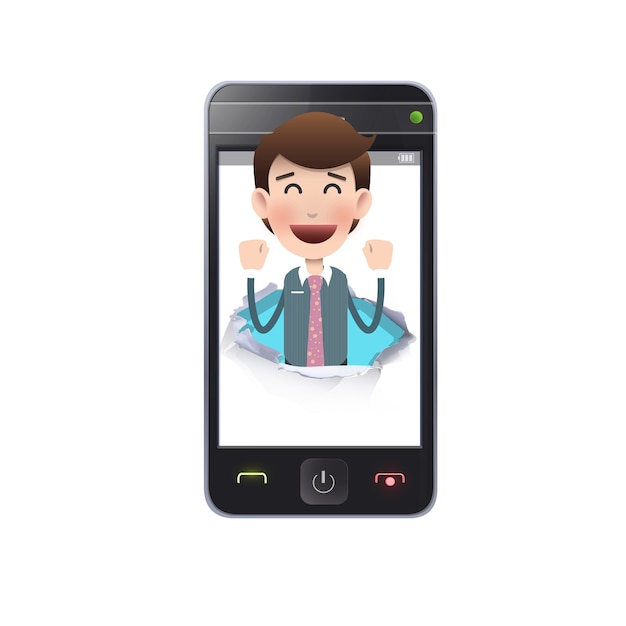 Free vector modern telephone gadget young message