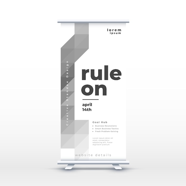 Free Vector modern vertical roll up standee cover template for business promotion