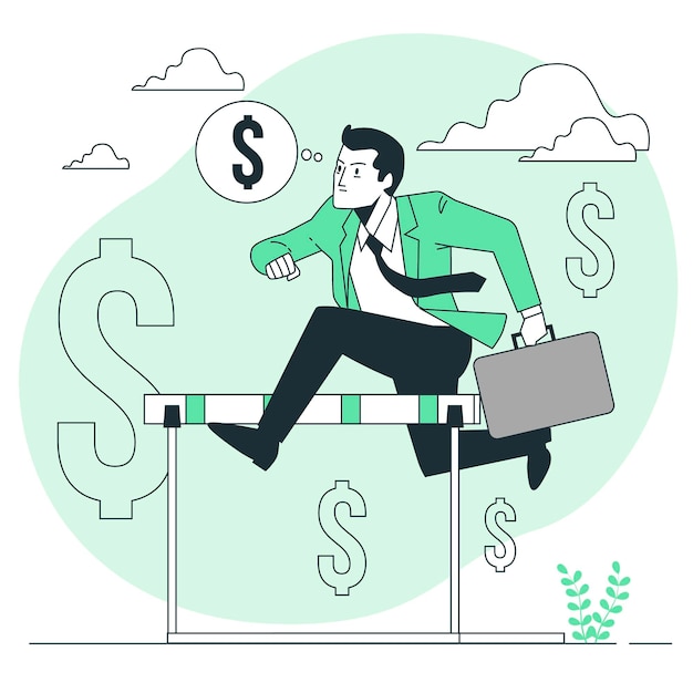 Money motivation concept illustration