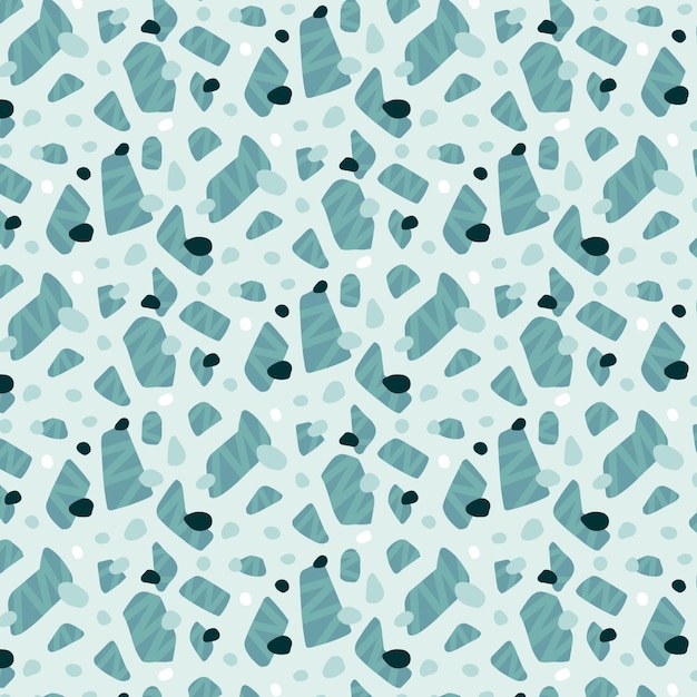 Monochromatic terrazzo pattern design