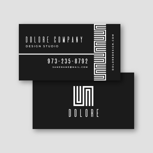 Monochrome business card template