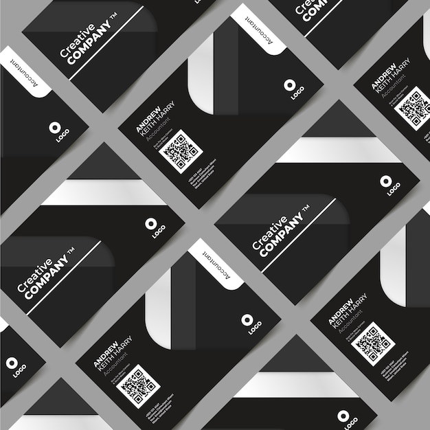 Monochrome business cards