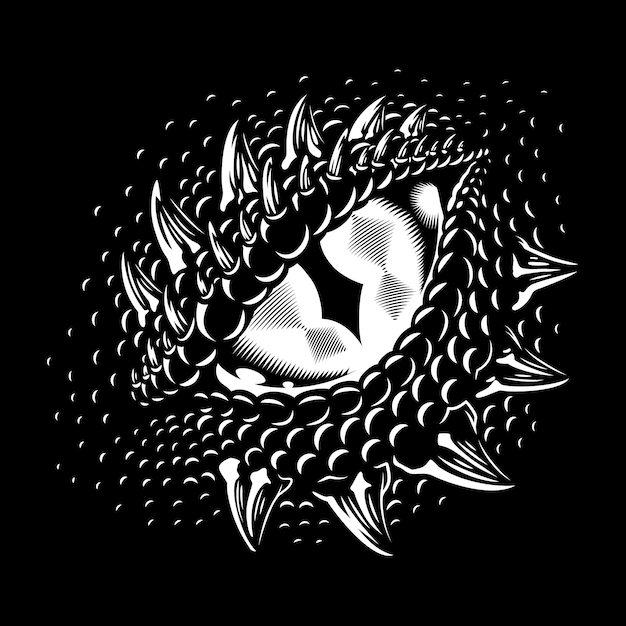 Monochrome dragon eye