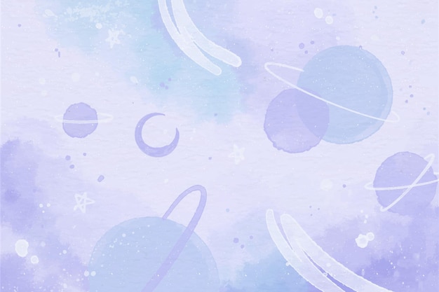 Monochrome watercolor galaxy background