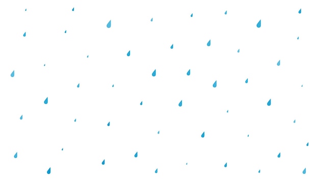 Free Vector monsoon season rainfall drop on white background