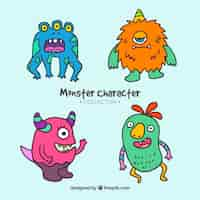 Free vector monster character collection