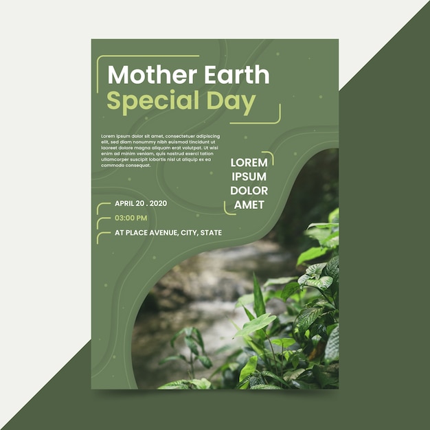 Mother earth day template