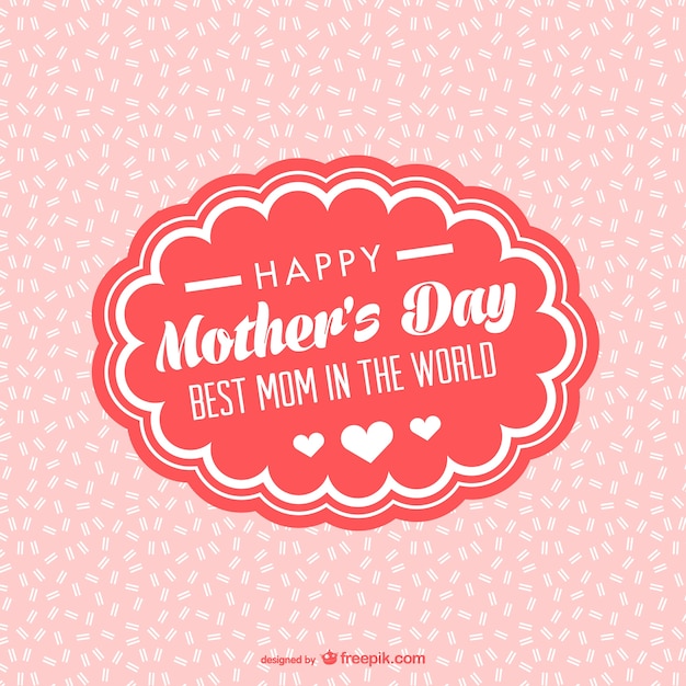 Free Vector mother's day deocrative frame card 