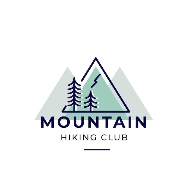 Free vector mountain hiking club logo