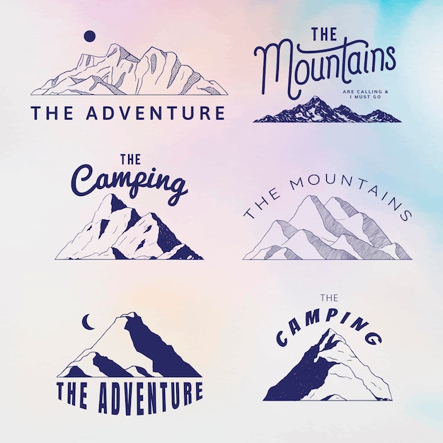 Free vector mountain shapes for logo