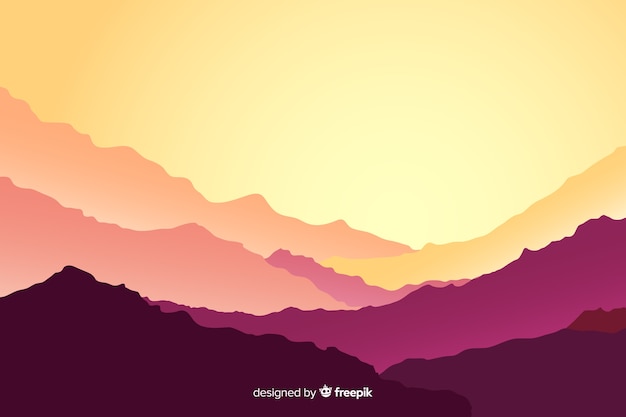 Free Vector mountains landscape background