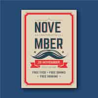 Free vector movember poster