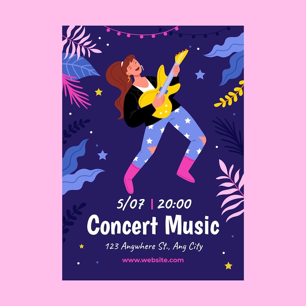 Music concert invitation template