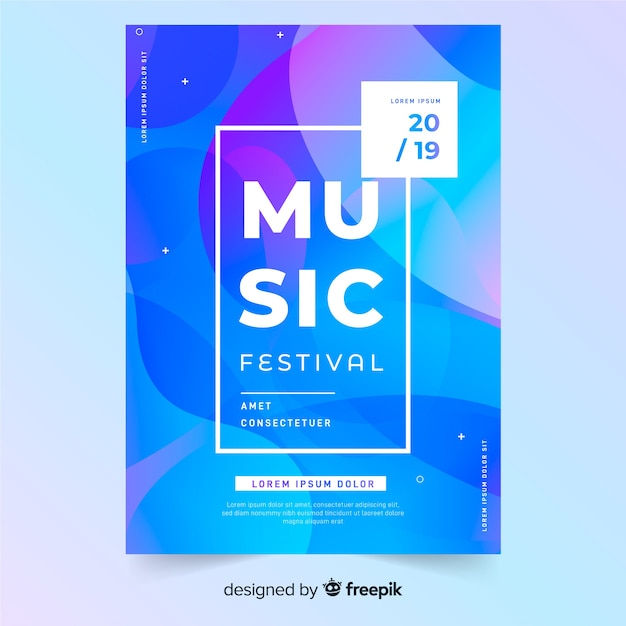 Free vector music festival poster